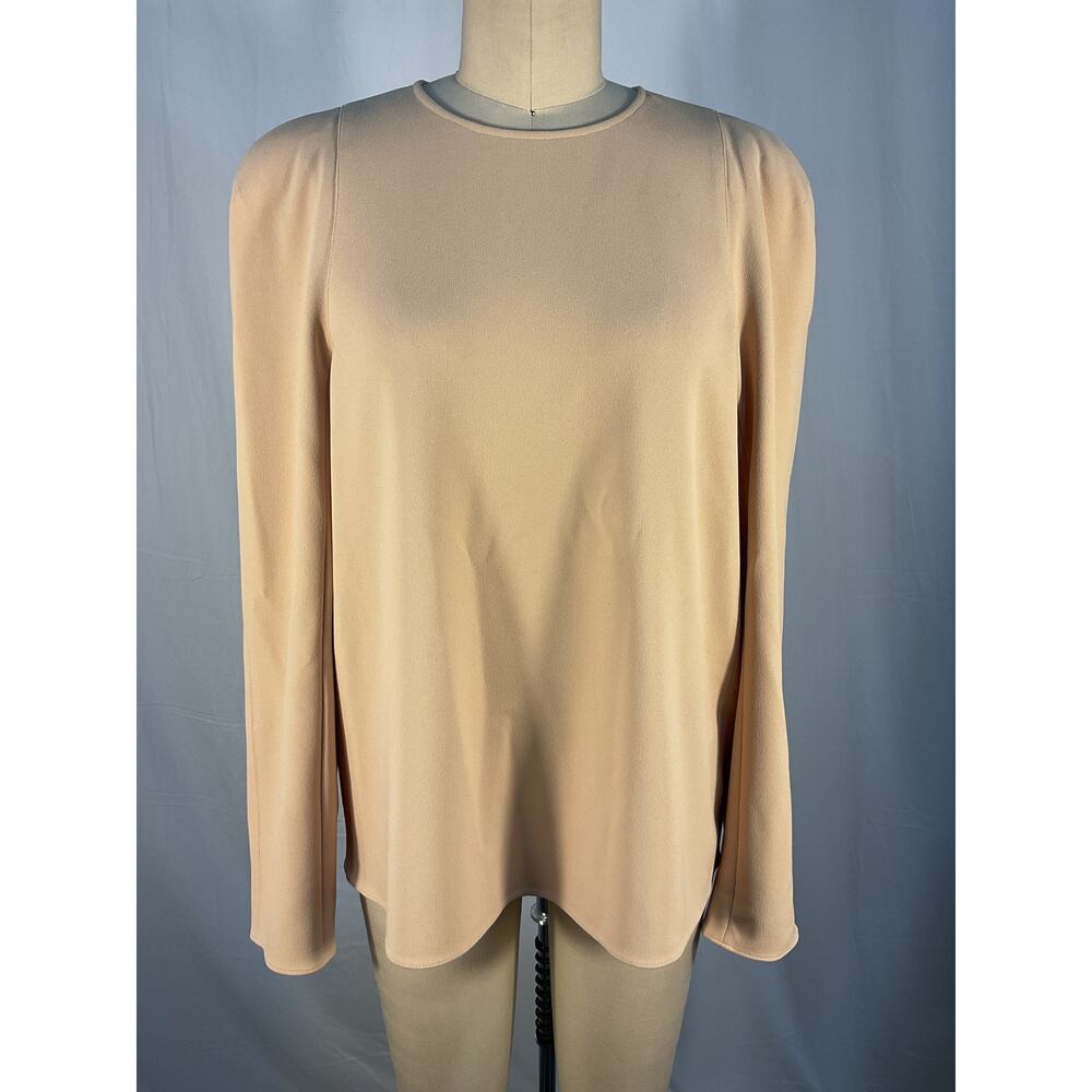 Tibi Structured Crepe Tan Polyester Sculpted Shou… - image 2